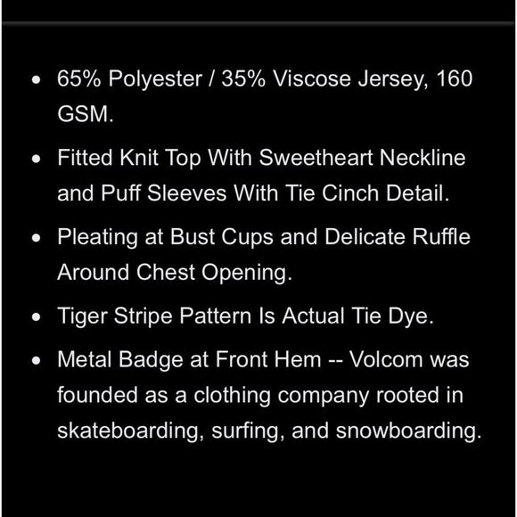 VOLCOM LADIES SHORT SLEEVE SIZE SMALL TIEDOLL WAVE NWT SHIRT - Picture 4 of 5